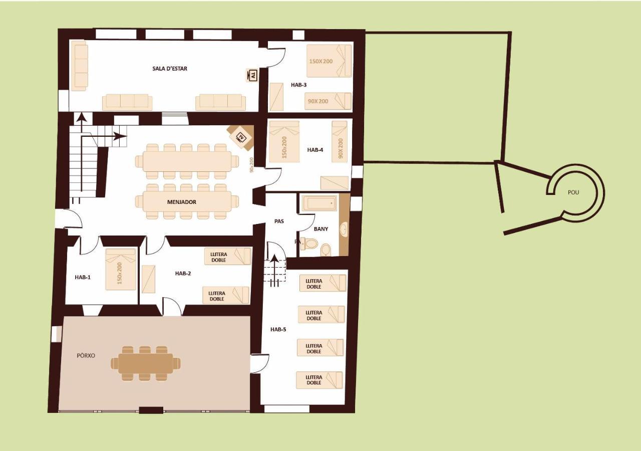 Masia Para Grupos Con Piscina Privada28 Pax Cabanelles Екстериор снимка